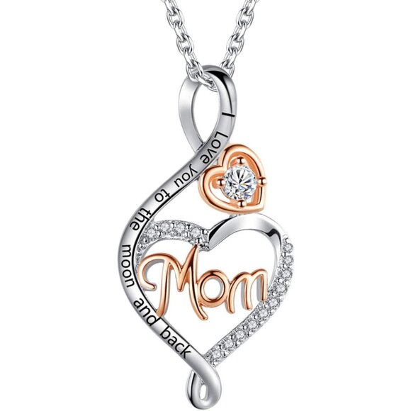 Gifts for Women Sterling Silver Mom Nana Grandma Necklace for Women Birthday M